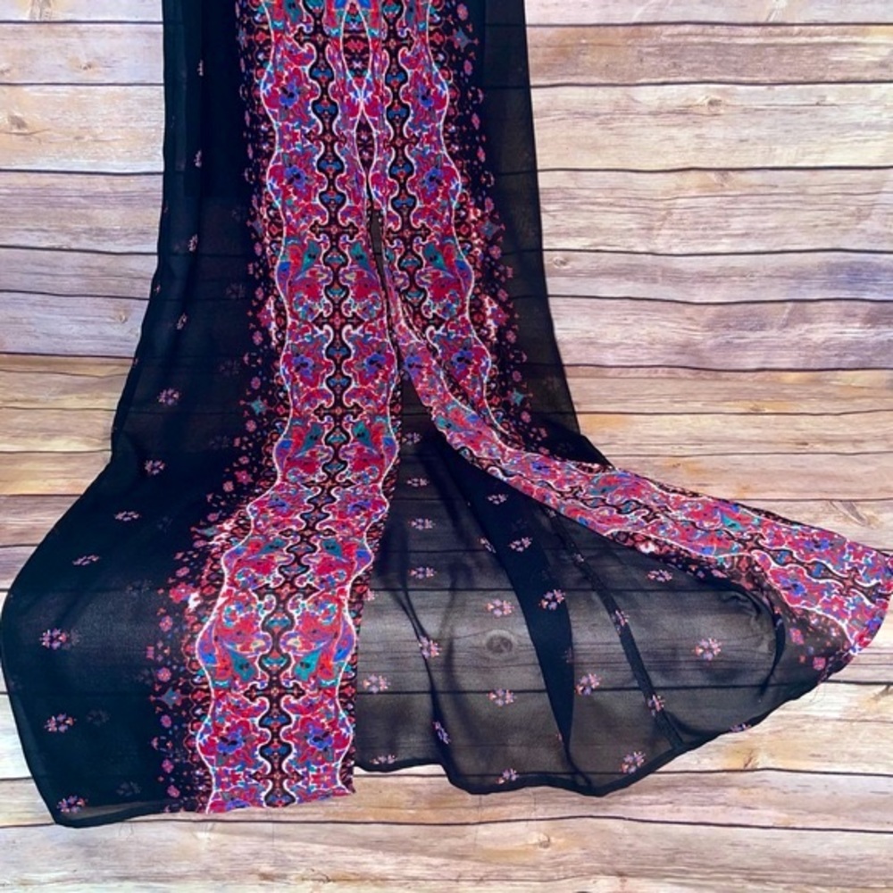 Express Black Floral Maxi Dress NEW - Picture 5 of 11